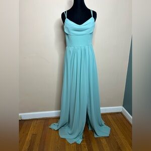 City Studio Strapless Light Blue Gown